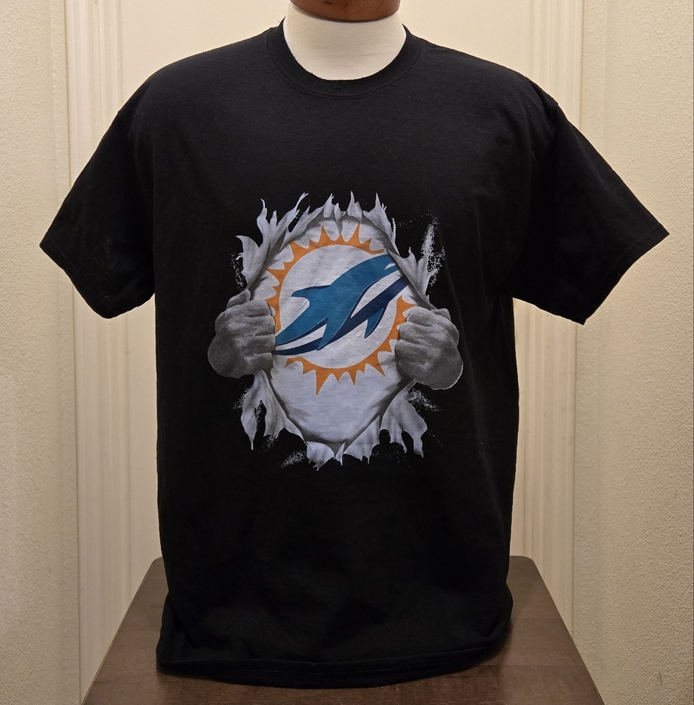 Miami Dolphins t-shirt, black, size:L